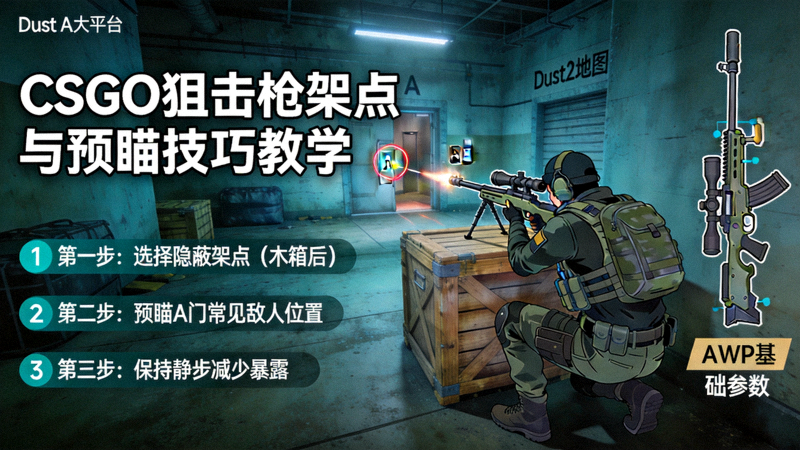 CSGO狙击枪架点与预瞄技巧教学画面